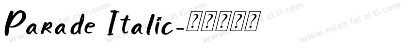 Parade Italic字体转换